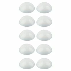 Plastique 10x Cache Vis Lèvre D'étanchéité Tête Cylindrique Bombée 18mm Zebra Pias Tôle Blanc