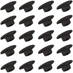 20x CACHE VIS 6 PANS CREUX M6 NOIR CAPUCHON ECROU PROTECTION MEUBLE TETE 6MM PLASTIQUE