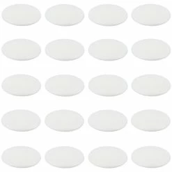 20x Cache Vis Plastique Blanc Ø12mm Plat Torx Capuchon Hexalobulaire TX AW20