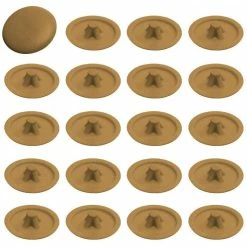 20x CACHE VIS PLASTIQUE MARRON CLAIR CRUCIFORME T2 POZIDRIV CAPUCHON MEUBLE CHAISE TABLE