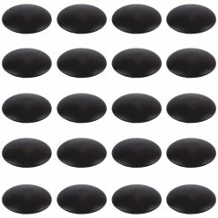 20x Cache Vis Plastique Noir Ø12mm Plat Torx Capuchon Hexalobulaire TX AW20