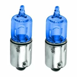 Verre 2X AMPOULE 12V 10W BA9S Bleu