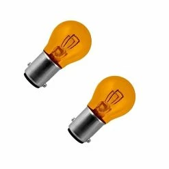 Verre 2x AMPOULE 12V 21/5W BAY15D ORANGE DOUBLE FILAMENT CLIGNOTANT FEU STOP ARRIÈRE POSITION AUTO MOTO SCOOTER VOITURE