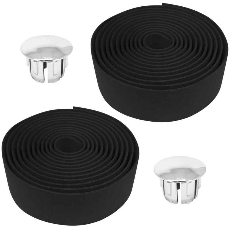Mousse EVA 2x Guidoline De Vélo Ruban De Cintre Mousse Confort EVA Adhésif Bouchon Chromé Cycle Route Fixie Singlespeed, Noir 3 Mousse EVA 2x Guidoline De Vélo Ruban De Cintre Mousse Confort EVA Adhésif Bouchon Chromé Cycle Route Fixie Singlespeed, Noir