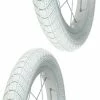 Caoutchouc 2x Pneu Blanc 14 X 2.00" (50-254) Lisse ORTEM VENOM Vélo Enfant Junior Mixte Route Chemin