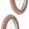 Caoutchouc 2x Pneu Marron 14 X 2.00" (50-254) Lisse ORTEM VENOM Vélo Enfant Junior Mixte Route Chemin