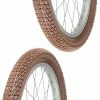Caoutchouc 2x Pneu Marron 18 X 2.00" (50-355) Slick ORTEM Vélo Enfant Junior Mixte Route Chemin -Aubaines sur les pièces de vélo 2x pneu marron 18 x 200 50 355 slick ortem velo enfant junior mixte route chemin