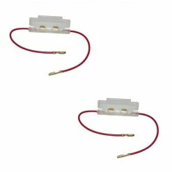 2x Porte Fusible Rond + Fusible En Verre 15A Moto Scooter Mobylette