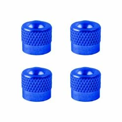 4x CAPUCHON DE VALVE SCHRADER ALUMINIUM BLEU ANTI-POUSSIERE ROUE JANTE