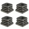 Polyamide (PA) 4x Embout De Tube Rentrant Carré 20-30mm Taraudé Pour Vis M8 Pied Réglable Noir -Aubaines sur les pièces de vélo 4x embout de tube rentrant carre 20 30mm taraude pour vis m8 pied reglable noir