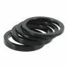 4x Entretoise Direction Potence Velo 1 1/8" 28.6mm Noir Cale Ergonomique 3mm 5mm Aluminium Guidon Vtt Route Ville