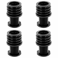 Polyamide 6 (PA 6) 4x Pied De Meuble Tube Rond Réglable Plastique Ø25mm Embout Ajustable Rentrant Outillage