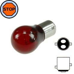 Verre Ampoule 12V 23/8W BAY15D S25 Rouge Feu Stop Arriere Position Voiture Moto Scooter