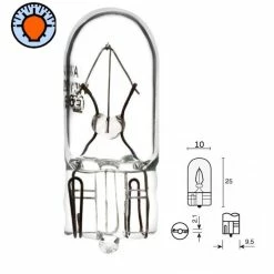 Verre AMPOULE 24V 3W T10 W2.1x9.5 WEDGE VOITURE TABLEAU DE BORD VOYANT FEU POSITION