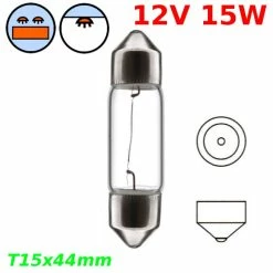 Verre Ampoule Navette 12V 15W T15x44mm