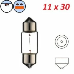 Verre Ampoule Navette 12V 5W SV8.5 11x30 Mm