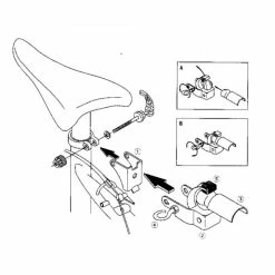 Acier Galvanisé Attelage Attache Pour Remorque De Vélo Fixation Collier Tige De Selle -Aubaines sur les pièces de vélo attelage attache pour remorque de velo fixation collier tige de selle 1