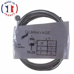 Acier Galvanisé CABLE DE DEBRAYAGE FREIN 2.5M MOTO MOBYLETTE VELOX VESPA MOTOCULTEUR BROUETTE