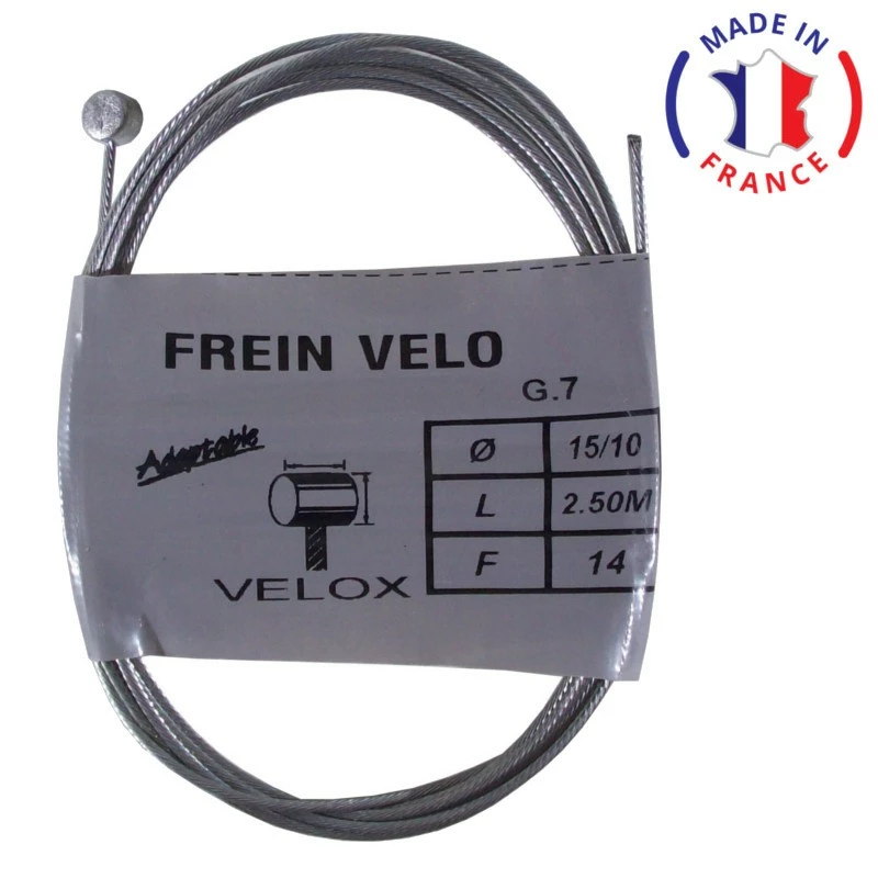 Acier Galvanisé CABLE DE FREIN ARRIERE VELOX VELO VTT UNIVERSEL ACIER 2.5m 1.5mm WEINMANN SHIMANO MAFAC 3 Acier Galvanisé CABLE DE FREIN ARRIERE VELOX VELO VTT UNIVERSEL ACIER 2.5m 1.5mm WEINMANN SHIMANO MAFAC