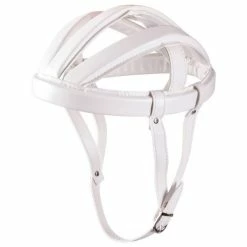 Simili Cuir CASQUE BOUDIN VINTAGE BLANC REPRODUCTION VELO COURSE ANNEE 60 70 LEROICA CASQUETTE