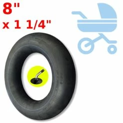 Butyle Chambre à Air 8" VALVE SCHRADER COUDÉE 45°