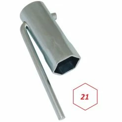 Clé à Bougie 21mm Hexagonale Avec Manche Pliable Moto Scooter