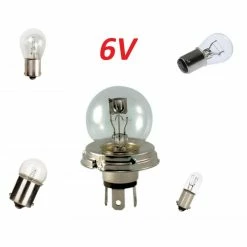 Verre COFFRET AMPOULE 6V VOITURE MOTO ANCIENNE : P45T R2 + 21/5W BAY15D + 21W BA15S + 4W BA9S + 5W BA15S