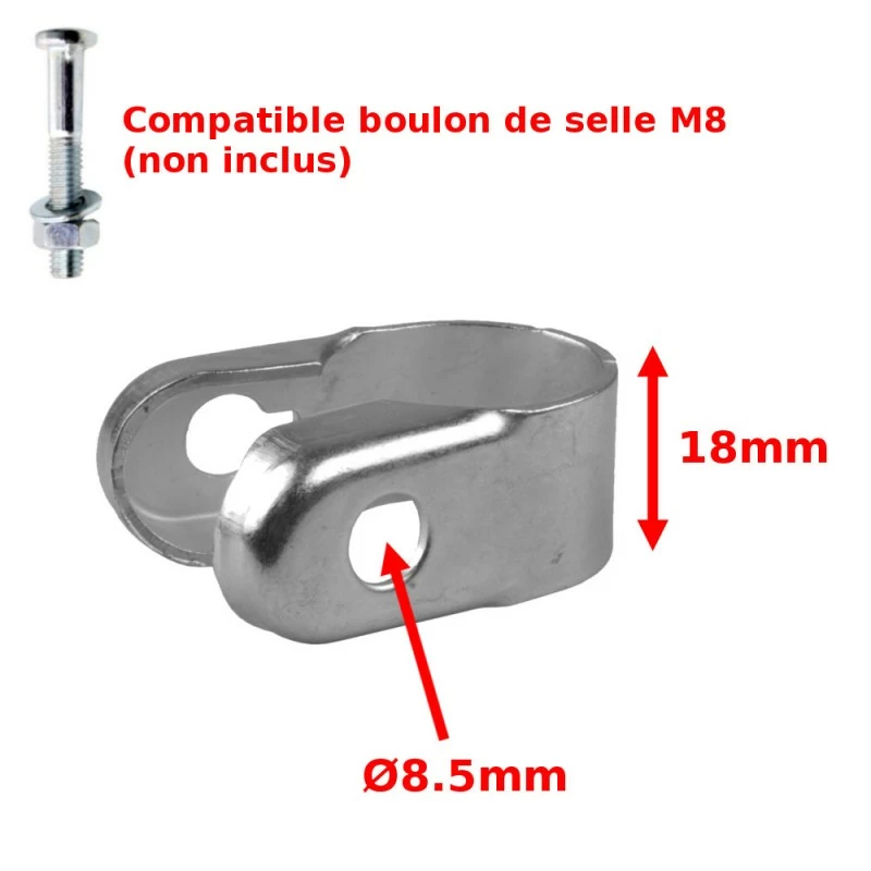 Acier Galvanisé COLLIER SERRAGE TIGE DE SELLE Ø22MM Ø25.4MM H18MM ACIER VELO CYCLE VINTAGE 4 Acier Galvanisé COLLIER SERRAGE TIGE DE SELLE Ø22MM Ø25.4MM H18MM ACIER VELO CYCLE VINTAGE - Image 2