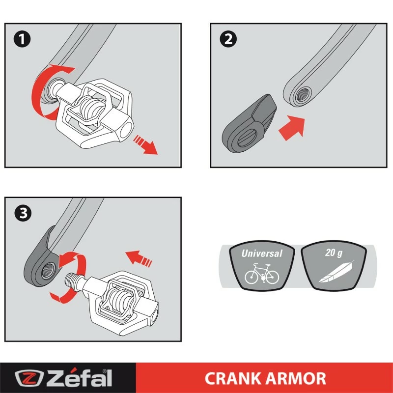 Elastomère Embouts De Protection CRANK ARMOR ZEFAL NOIR 4 Elastomère Embouts De Protection CRANK ARMOR ZEFAL NOIR - Image 2