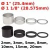 Aluminium Entretoise Direction Diamètre 1" Et 1 1/8" 2 Aluminium Entretoise Direction Diamètre 1" Et 1 1/8" -Aubaines sur les pièces de vélo entretoise direction diametre 1 et 1 1 8