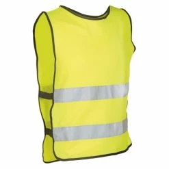 Polyester Gilet Jaune Fluo Réfléchissant Avec élastique Adulte Unisexe EN1150 Chasuble