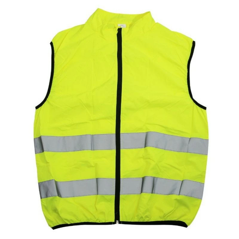 Polyester Gilet Jaune Fluo Réfléchissant Sans Manches Avec Zip Intégral Et Poche Arrière EN1150 3 Polyester Gilet Jaune Fluo Réfléchissant Sans Manches Avec Zip Intégral Et Poche Arrière EN1150