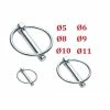 GOUPILLE DE SECURITE ACIER GALVANISE 5MM 6MM 8MM 9MM 10MM 11MM CLIP REMORQUE TRACTEUR LEVAGE