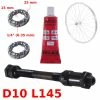 KIT AXE DE ROUE ARRIERE Ø 10mm Lg. 145mm GRAISSE ROULEMENT -Aubaines sur les pièces de vélo kit axe de roue arriere o 10mm lg 145mm graisse roulement