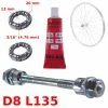 KIT AXE DE ROUE AVANT Ø 8mm Lg. 135mm GRAISSE ROULEMENT -Aubaines sur les pièces de vélo kit axe de roue avant o 8mm lg 135mm graisse roulement