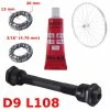 KIT AXE DE ROUE AVANT Ø 9mm Lg. 108mm GRAISSE ROULEMENT -Aubaines sur les pièces de vélo kit axe de roue avant o 9mm lg 108mm graisse roulement