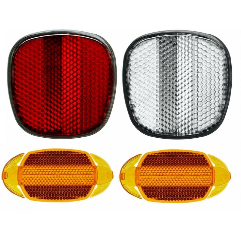 Plastique Kit Catadioptre Réflecteur Avant Arrière Dispositif Réfléchissant Roue Sécurité Vélo Cycle 3 Plastique Kit Catadioptre Réflecteur Avant Arrière Dispositif Réfléchissant Roue Sécurité Vélo Cycle