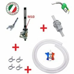 KIT ESSENCE MOBYLETTE : ROBINET + DURITE + FILTRE + COLLIER PEUGEOT 101 102 103 104 105 BB