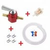 KIT ESSENCE UNIVERSEL : ROBINET 5MM 6MM ROUGE + COLLIER + DURITE + FILTRE MOTO MOBYLETTE TONDEUSE TRACTEUR -Aubaines sur les pièces de vélo kit essence universel robinet 5mm 6mm rouge collier durite filtre moto mobylette tondeuse tracteur
