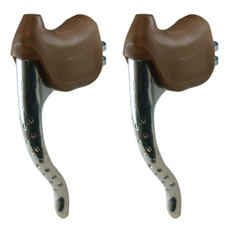 Aluminium KIT LEVIER DE FREIN PERFORE ET REPOSE MAIN PAIRE COCOTTE VINTAGE VELO COURSE 22.2MM ALU 4 Aluminium KIT LEVIER DE FREIN PERFORE ET REPOSE MAIN PAIRE COCOTTE VINTAGE VELO COURSE 22.2MM ALU - Image 2