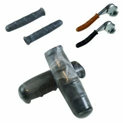 Elastomère Kit Paire De Poignées Et Couvres Leviers De Frein Vélo Vintage Gris