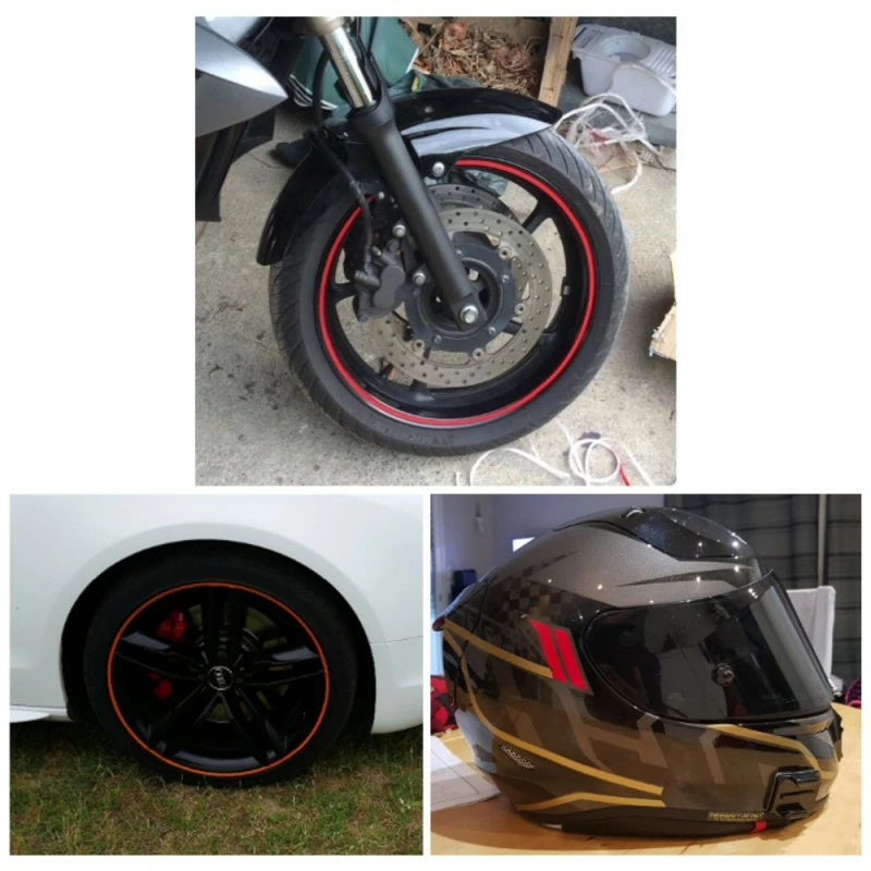 Liseret 9MMx10M Jante Casque Carénage Sticker Autocollant Mobylette Moto Voiture 4 Liseret 9MMx10M Jante Casque Carénage Sticker Autocollant Mobylette Moto Voiture - Image 2