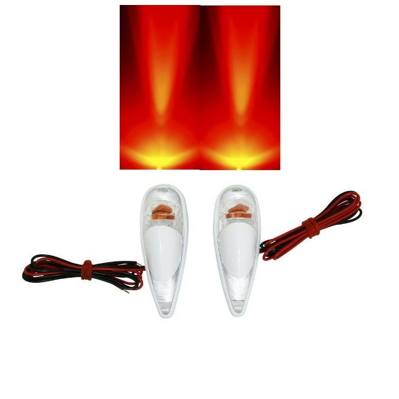 Paire De Clignotant Goutte D'eau Blanc A Ampoule Orange Pour Moto Scooter 3 Paire De Clignotant Goutte D'eau Blanc A Ampoule Orange Pour Moto Scooter