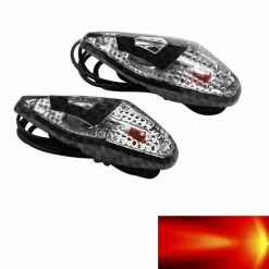 Paire De Clignotant Goutte D'eau Wing Carbone A Ampoule Orange Pour Moto Scooter