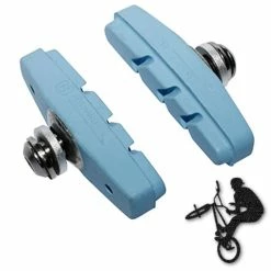 Elastomère Patins De Frein FIXIE BMX 50mm Bleu (paire)