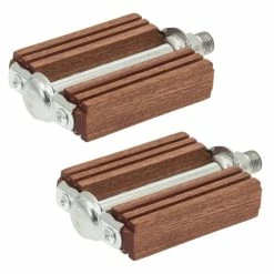 Acier Galvanisé Cr-Mo Et Bois. PEDALE EN BOIS PAIRE VELO CYCLE VILLE ROUTE VINTAGE QUALITE ACAJOU NOYER OLIVIER -Aubaines sur les pièces de vélo pedale en bois paire velo cycle ville route vintage qualite acajou noyer olivier 1