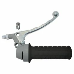 Zamak Et Aluminium Poignée De Gaz Accélérateur 22mm 110mm Noir Gris Poli Cyclo Mobylette Moto (droite)