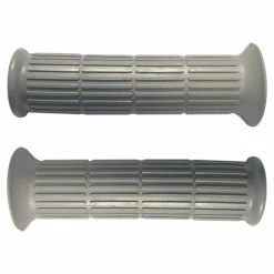 Plastique Poignée Revêtement Gris 22mm 24mm 130mm Cyclo Mobylette Scooter Moto (paire)