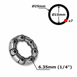 Acier Galvanisé Roulement Cage à Billes 15mm 25mm 7 Billes 1/4" Moyeu Arrière Vélo Vtt Route -Aubaines sur les pièces de vélo roulement cage a billes 15mm 25mm 7 billes 14 moyeu arriere velo vtt route 2