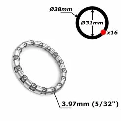 Acier Galvanisé Roulement Cage à Billes 31mm 38mm 16 Billes 5/32" Direction 1" Type Shimano Vélo Cycle Ville Route Vtt -Aubaines sur les pièces de vélo roulement cage a billes 31mm 38mm 16 billes 532 direction 1 type shimano velo cycle ville route vtt 2